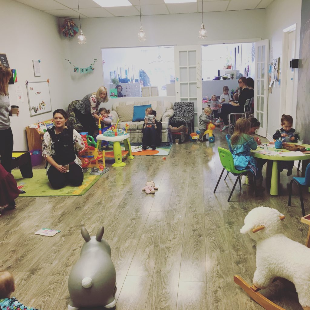 A busy morning at play cafe.